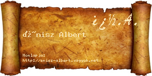 Énisz Albert névjegykártya