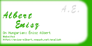 albert enisz business card